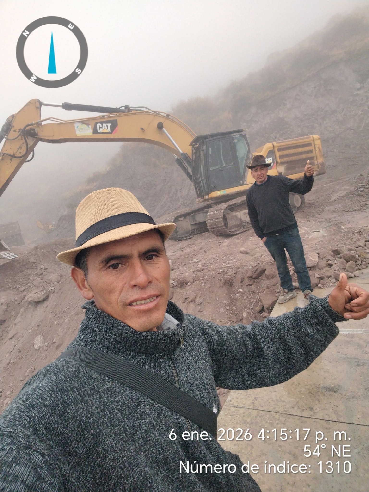 Eduardo Quintano en obras de campo